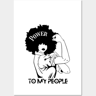 Afro Woman - Power To My People Posters and Art